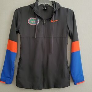 Nike Florida Gators Women XS Dri-FIT Full Zip Hooded Training‎ Jacket Gray UF